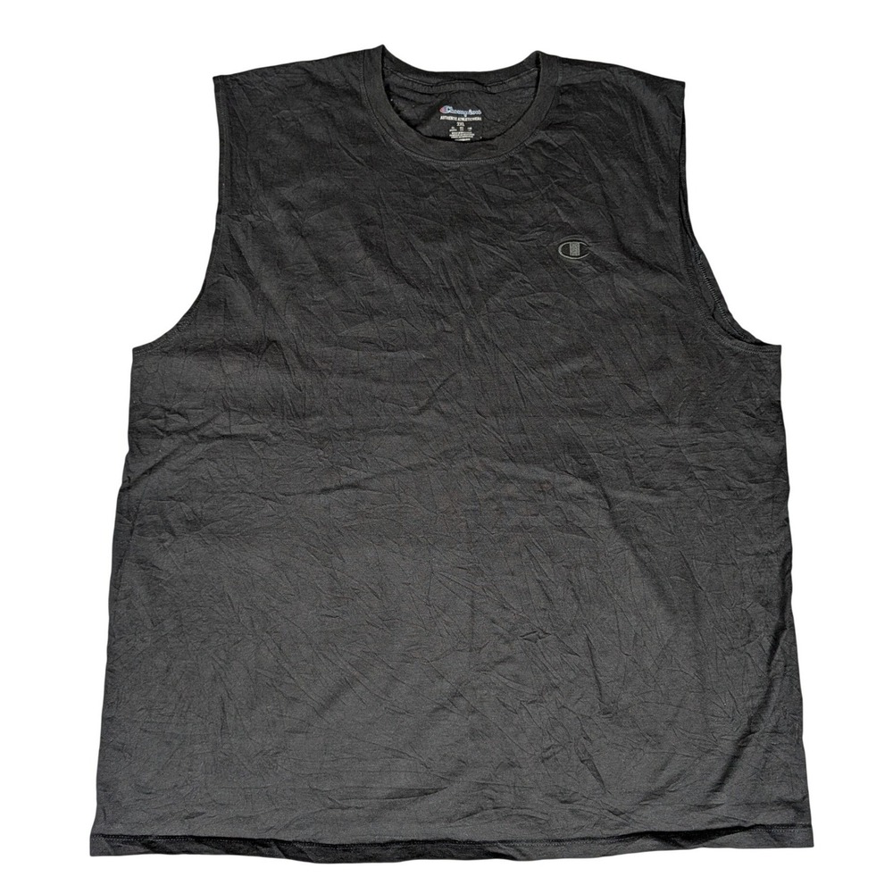 Champion Mens Black‎ Sleeveless Tank Top Athleticwear Size 2XL